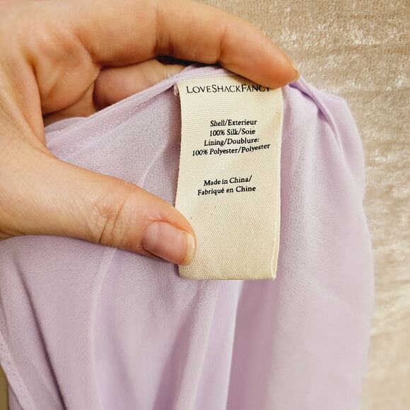 NWT Loveshackfancy Dasher Skirt Soft Iris Pink Ruffle Asymmetric $475 Sz 6 - Picture 6 of 11